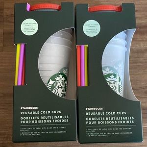 Starbucks colour changing reusable cold cups (5 cup sets)